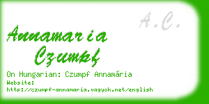 annamaria czumpf business card